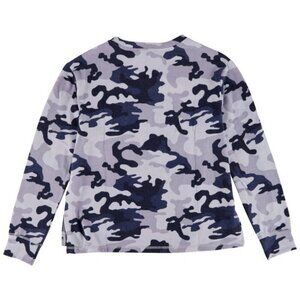 Jessica Simpson Women's Camouflage Pullover Sweater Navy/Grey Size M $85 NWT